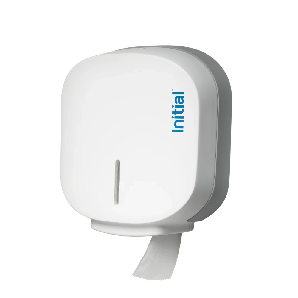 Jumbo toilet roll dispenser white side