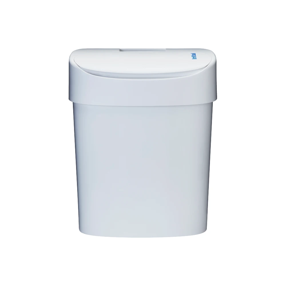 Manual sanitary bin white front